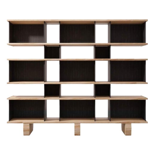 Nuage Shelving Unit in Wood and Aluminium by Charlotte Perriand for Cassina For Sale