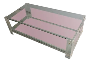 Acrylic and Glass Coffee Table in the Style of Charles Hollis Jones