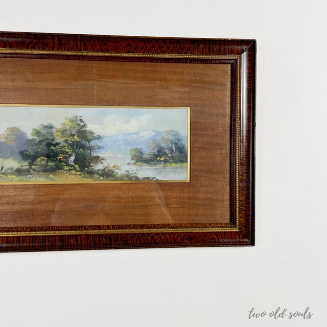 Impressionist Vintage Pastel Landscape Original Artwork Signed Scott For Sale - Image 3 of 10