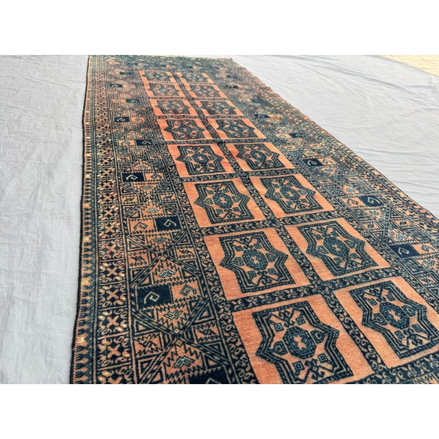 Beige Vintage Afghan Baluch Tribal Runner Rug 3'5 X 8'10 Ft For Sale - Image 8 of 13
