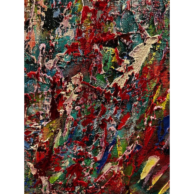 1990s Jon Atac, Expressions, 1990, Large Oil on Canvas For Sale - Image 5 of 14