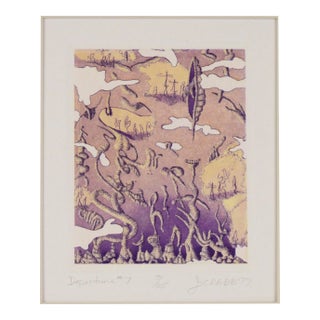 "Departure #7" - Lithograph on Paper by Jim Crabb For Sale