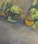 Contemporary Lea Monetti, Quinces, Tempera on Rice Paper on Canvas, 1990s For Sale - Image 3 of 5