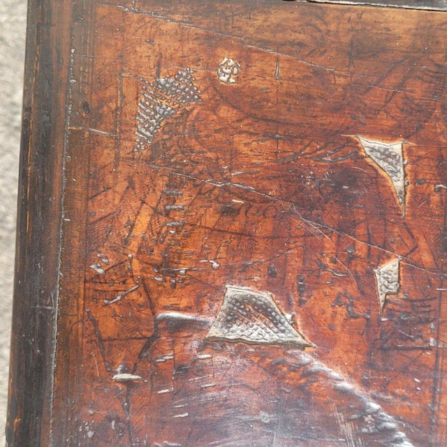 Wood Pyrography-Decorated Cedar Chest, 1600s For Sale - Image 7 of 18