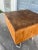 Tan Mid Century Monumental Square Butcher Block With Jigsaw Joinery and Hairpin Legs For Sale - Image 8 of 12