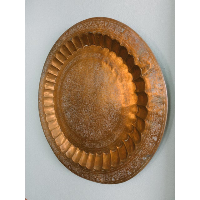 Vintage Round Copper Serving Tray Chairish