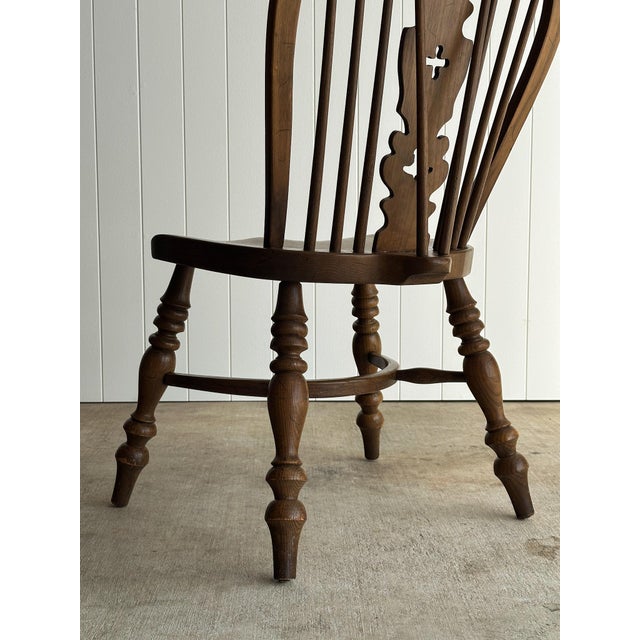 Vintage Conant Ball Oak Windsor Dining Chairs, Set of Six For Sale - Image 10 of 17
