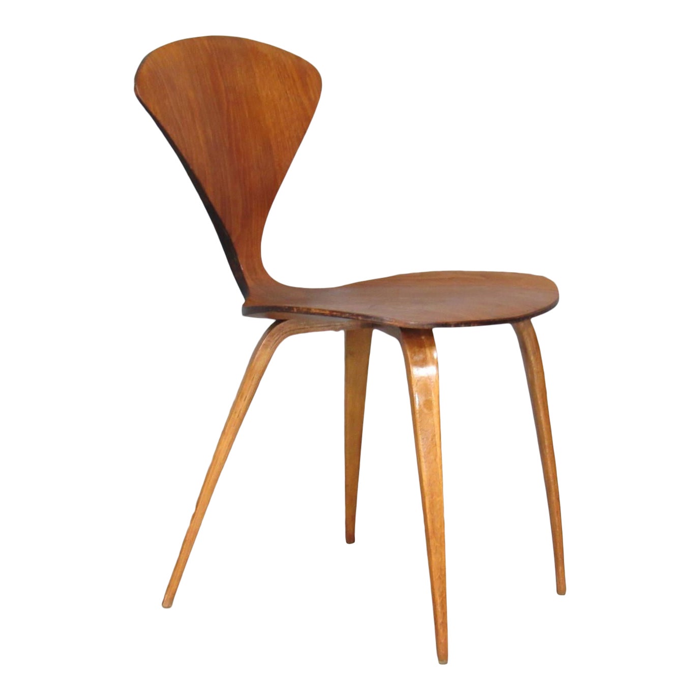 Mid Century Modern Side Chair By Norman Cherner For Plycraft In Walnut Chairish