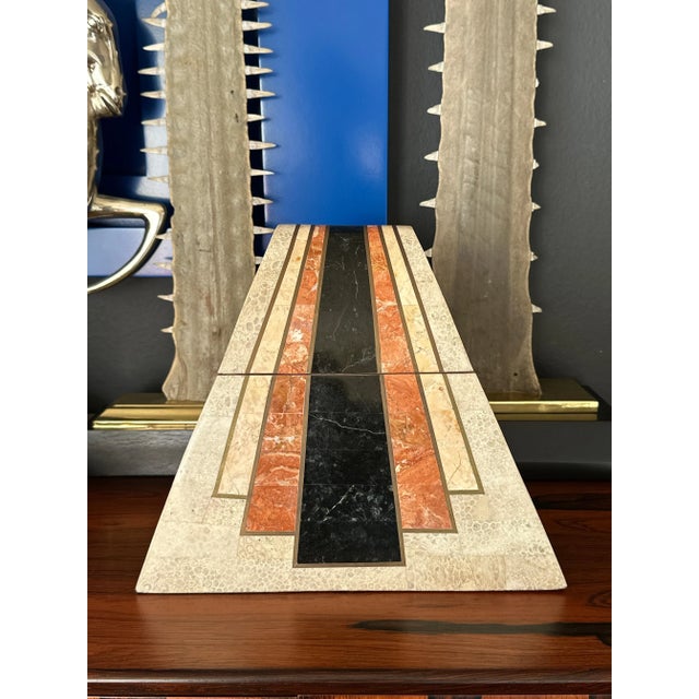 1980s Tessellated Stone Decorative Jewelry Box For Sale - Image 5 of 12