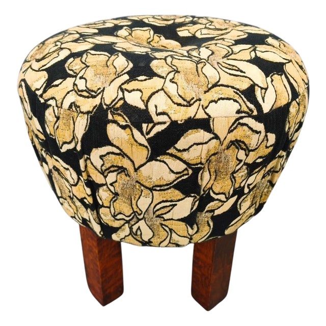 Art Deco Round Stool, Former Czechoslovakia, 1930s For Sale