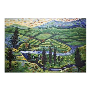 Landscape Painting on Canvas, 2000s For Sale