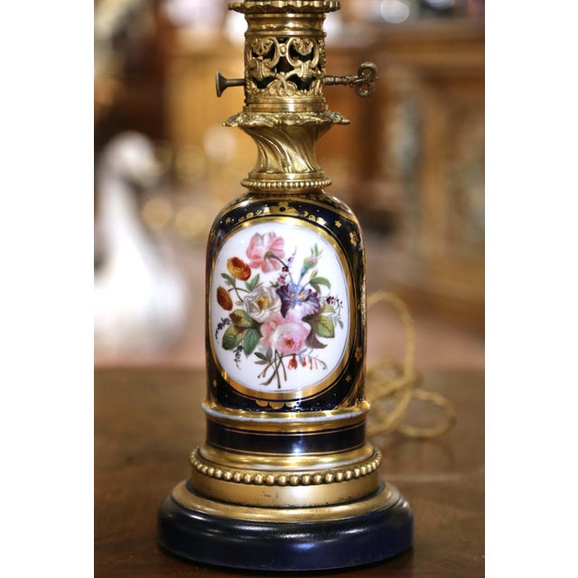 Late 19th Century 19th Century French Napoleon III Sèvres Porcelain Two-Light Lamps - a Pair For Sale - Image 5 of 10