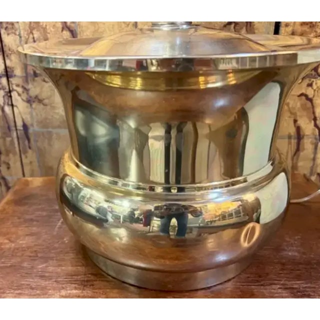 Mid 20th Century Mid 20th Century Brass Lamp, Signed, Ginger Jar Form For Sale - Image 5 of 7