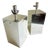 1970s Habitat Modernist Polished Aluminum Lamps, a Pair, Attributed For Sale