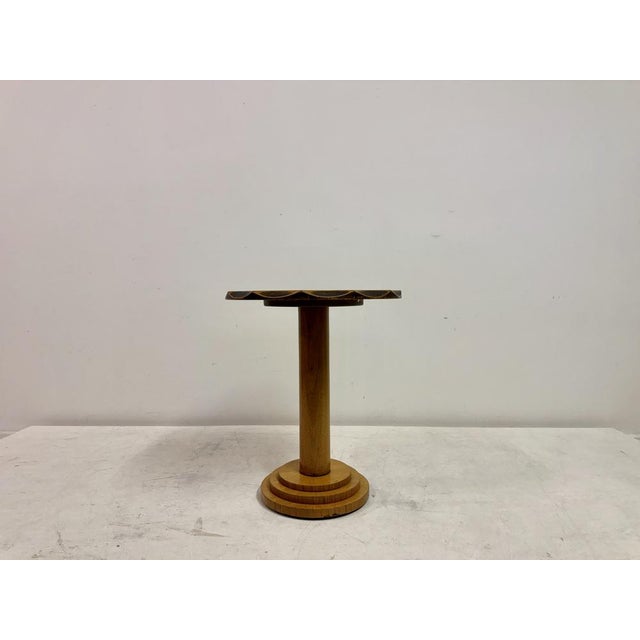 Swedish Art Deco Circular Quarter Veneered Side Table, 1930s For Sale - Image 3 of 14