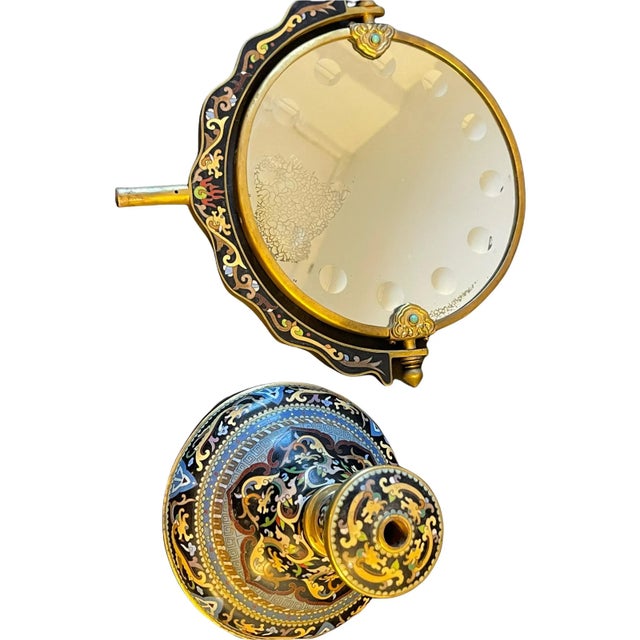 Early 19th Century Chinese Cloisonne Double Sided Mirror For Sale - Image 11 of 12