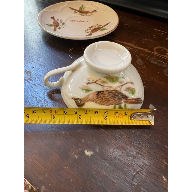 Ceramic 1970s Ceramic New Mexico Teacup and Saucer With Bird Accents For Sale - Image 7 of 8