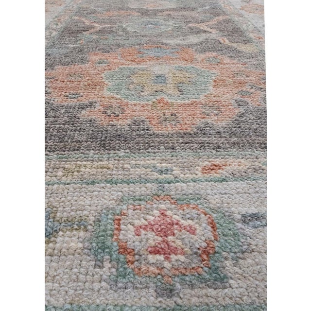 Textile Turkish Oushak Runner Rug 2'9" x 12'5" For Sale - Image 7 of 8