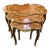 1990s Nesting Table French Style Louis XV With Gold Details - Set of 3 For Sale