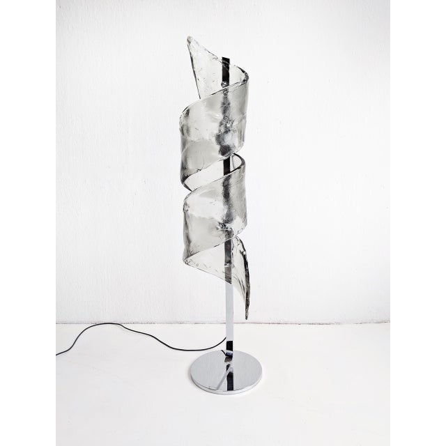 Murano Glass Spiral Floor Lamp from AV Mazzega, 1970s For Sale - Image 7 of 7