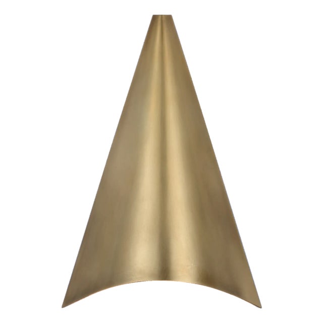 Kelly Wearstler for Visual Comfort Signature Piel 9" Indoor/Outdoor Wall Wash in Antique-Burnished Brass For Sale