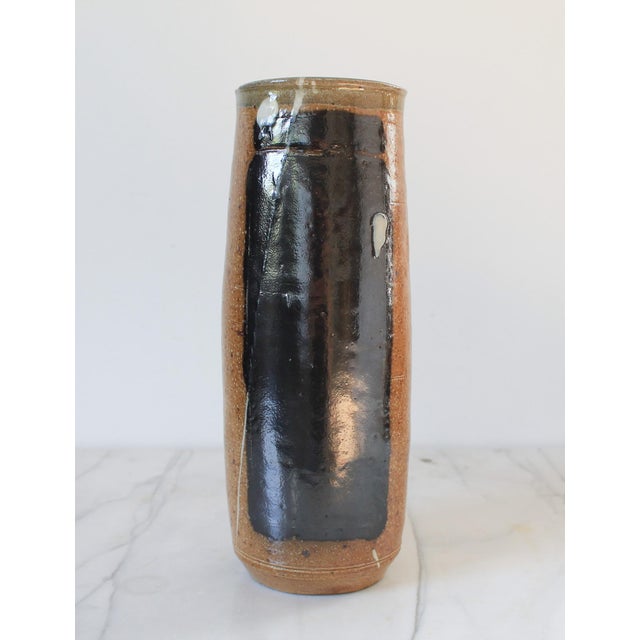 Vintage studio art pottery vase. No makers mark. Minor age wear. No chips or cracks.