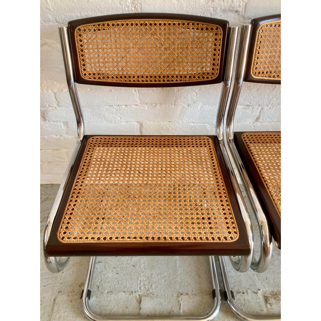 Vintage Cantilever Chairs with Vienna Straw, 1970s, Set of 6 For Sale - Image 11 of 15