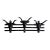 Vintage Western Long Horn Bull Iron Wall Coat Rack For Sale