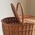 Mid Century Rustic European-Style Oval Picnic Basket For Sale - Image 11 of 14