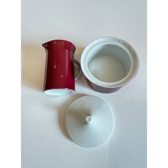 Mid-Century Modern Mid 20th Century Rosenthal Porcelain Secunda Purple Coffee or Espresso Set Designed by Theo Baumann For Sale - Image 3 of 7