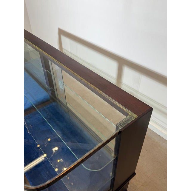 Mahogany Shop Display Cabinet with Sliding Glass Doors For Sale - Image 14 of 16
