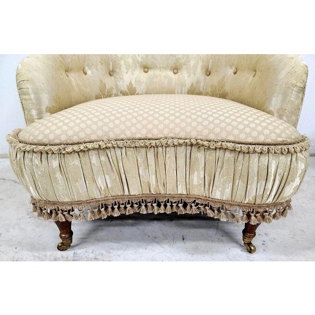 Beige Shabby Chic Boudoir Lounge Chair by Carol Hicks Bolton For Sale - Image 8 of 11