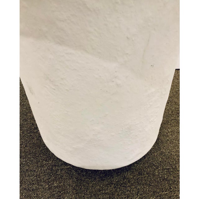 Organic Modern White Plaster and Concrete Accent Table Chairish