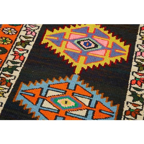 Multicolor Bohemian Runner Rug For Sale - Image 5 of 7