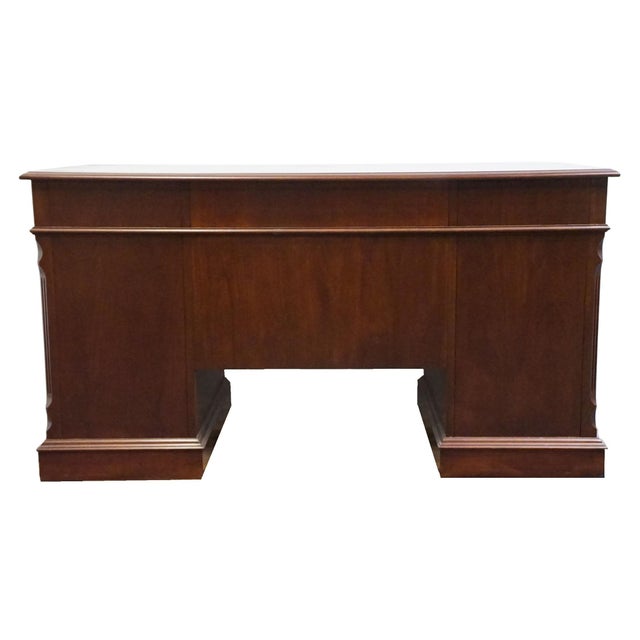 Pennsylvania House Solid Cherry Traditional Style 54" Double Pedestal Office Writing Desk 12-1303 For Sale - Image 11 of 13