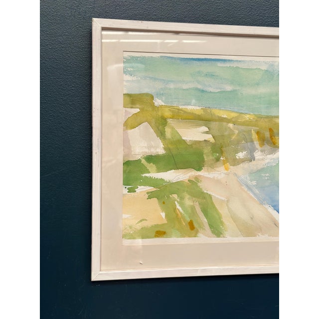 Original Swedish Watercolour on Paper – “Ireviken, Gotland” by Lars Bertle – Signed – Vintage & Framed – 52 × 42.5 cm...