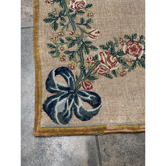 Antique European Needlework Tapestry Runner For Sale - Image 4 of 4