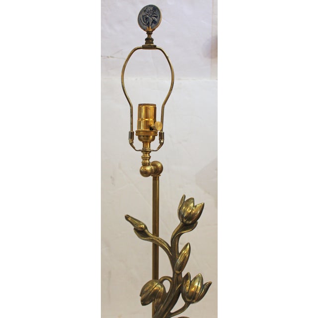 Mid-Late 19th Century Pair of French Bronze Chenets Mounted as Lamps For Sale - Image 9 of 13