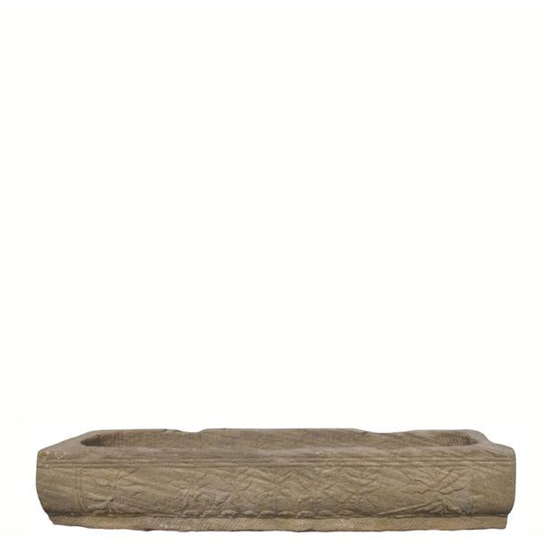 70" Inch Long Hand Chiseled Stone Trough 63 For Sale - Image 11 of 11