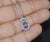 GIA Certified Natural 2.35CTS VS F Diamond Pink Sapphire 18K Solid Gold Platinum Chain Necklace For Sale - Image 9 of 10