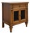 MCM Transitional Nightstand With Iron Grate Doors Single Drawer Vintage Ornate For Sale