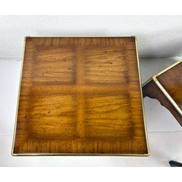 Mid-Century Vintage Walnut Side Tables After Baker Furniture For Sale In Philadelphia - Image 6 of 9