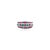 Contemporary Unique 2.23 Carat Ruby & Emerald Sterling Silver Dome Band Ring for Women - Size 7.5 For Sale - Image 3 of 11