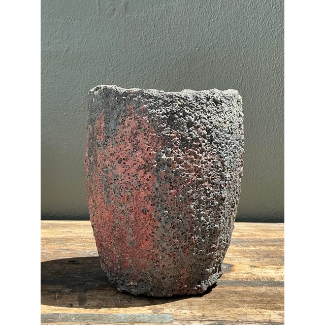 Vintage Patinated Lava Glaze Planter For Sale - Image 10 of 12