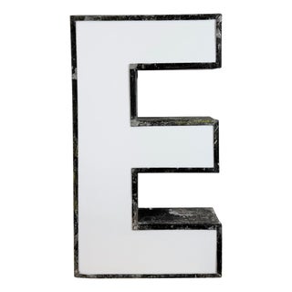 Large Vintage Illuminated Advertising Letter E, 1960s For Sale