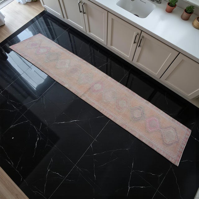 Tribal Kurdish Herki Hand-Knotted Distressed Runner Rug Hallway Decor - 2′5″ × 10′11 For Sale - Image 3 of 13