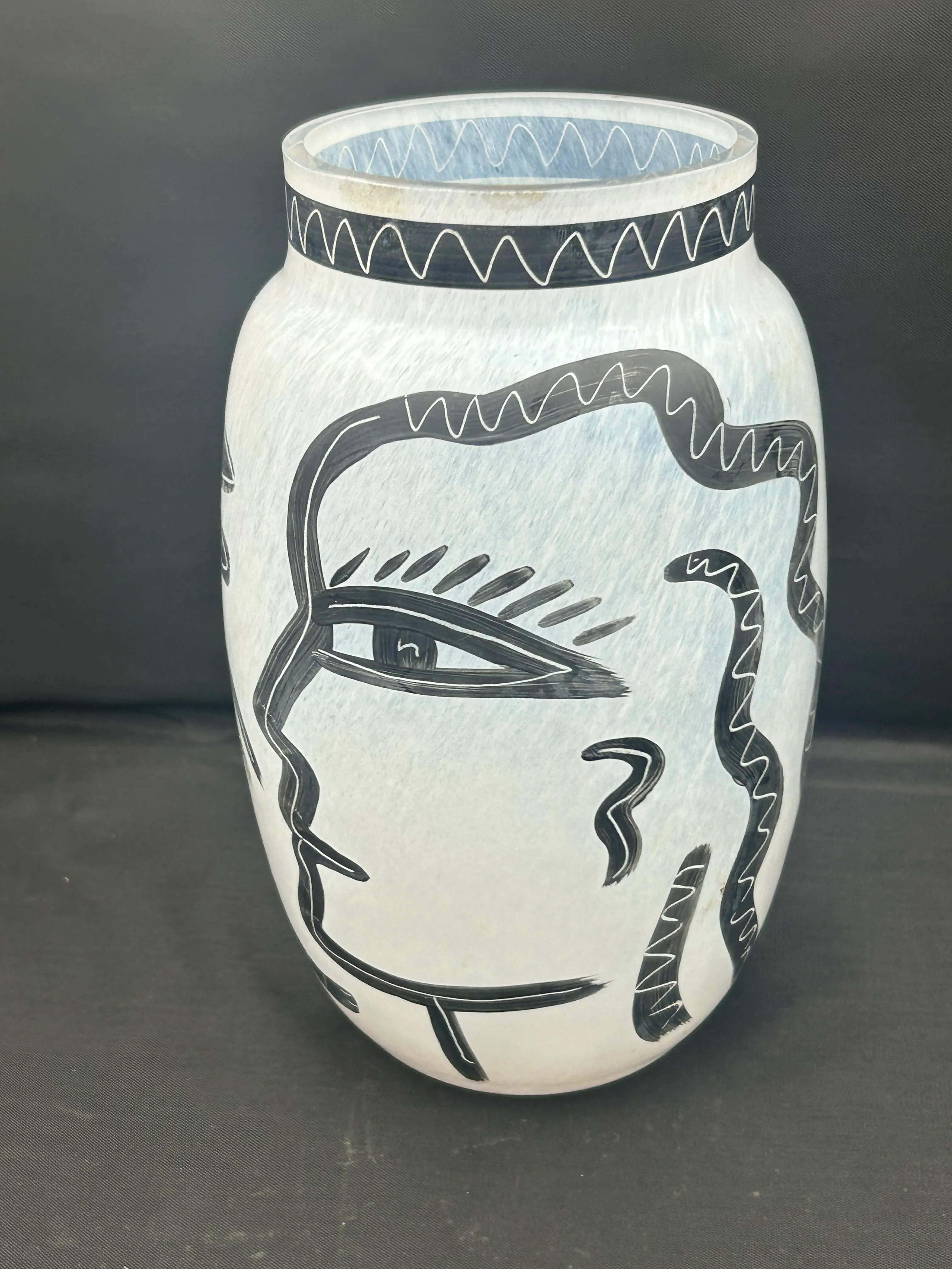 1990s Kosta Boda “Caramba” Vase by Ulrica Hydman Vallien – Signed