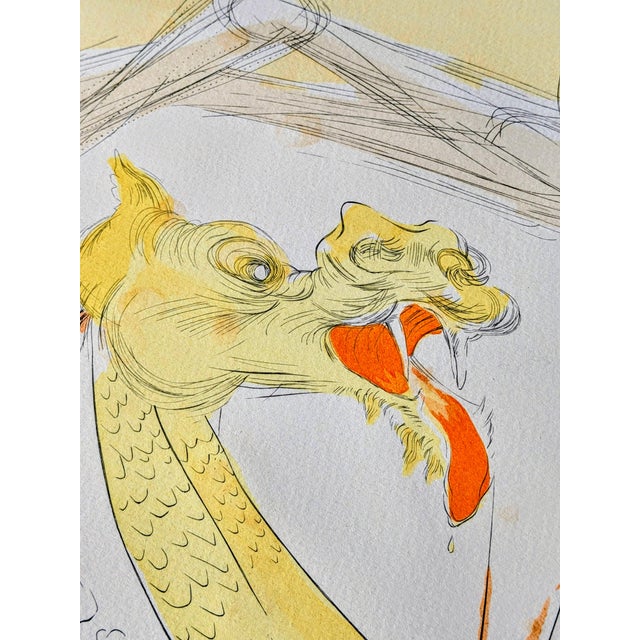 Salvador Dalí: *Saint George and the Dragon*, 1974 Hand-colored etching and aquatint on Arches paper, measuring 56 x 76...