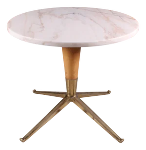 Coffee Table in Wood and Brass, 1950