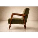 Mid-Century Modern 1960s Brazilian Modern Armchairs in Caviúna & Olive Mohair, Liceu de Artes e Ofícios For Sale - Image 3 of 18